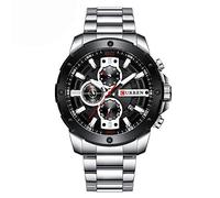 CURREN 8336 Herren Quarzuhr Edelstahlband Mode Multifunktions Armbanduhr 3ATM Chronograph Kalender Datum Uhren