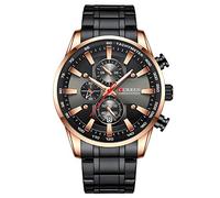 Curren 8351 Herren-Armbanduhr, mehrere Zeitzonen, Datumsanzeige, Edelstahl, silberfarben, Sportuhr, Schwarz