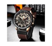 CURREN Fashion Herrenuhr Top-Marke Lederarmbanduhr Chronograph Sport Quarzuhr Geschenk für Männer