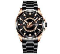CURREN Sport Männer Uhr Top Marke Luxus Militär Business Mode Casual Männlichen Uhr Edelstahl Quarz Mann Armbanduhr 8359, Roségold Schwarz, Armband
