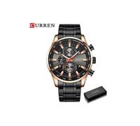 Curren Uhr Herren Armbanduhr mit Edelstahlband Mode Quarzuhr Chronograph Leuchtzeiger