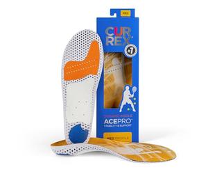 CURREX AcePro Einlegesohlen für Tennis- und Hallenschuhe - Optimal für Handball, Badminton und Volleyball (Med Profile) - EU 39,5-41,5 (M)