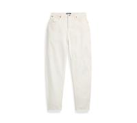 Curved-Tapered-Fit Jeans 32 White