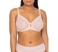 Curvy Couture Damen-BHS aus durchsichtigem Netzstoff mit vollständiger Abdeckung, ungefüttert, sexy, stützende, durchsichtige BHS in Übergröße