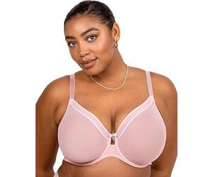 Curvy Couture Damen-BHS aus durchsichtigem Netzstoff mit vollständiger Abdeckung, ungefüttert, sexy, stützende, durchsichtige BHS in Übergröße