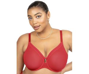Curvy Couture Damen-BHS aus durchsichtigem Netzstoff mit vollständiger Abdeckung, ungefüttert, sexy, stützende, durchsichtige BHS in Übergröße