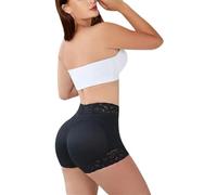 Curvy Fajas Calzoncillos für Damen, Faja Tummy Control Butt Lifting Shorts, Curvy Fajas Panty (Large,Black)