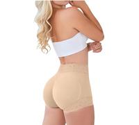 Curvy Fajas Calzoncillos für Damen, Faja Tummy Control Butt Lifting Shorts, Curvy Fajas Panty (Medium,Apricot)