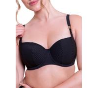Curvy Kate Damen Jet Set Padded Balcony Top Bikini, Blickdicht, Schwarz, 80G