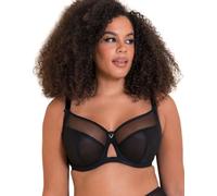 Curvy Kate Damen Victory Balconette BH für den Alltag, Halbtransparent, Schwarz, 85E