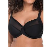 Curvy Kate Damen Wonderfully Full Cup Bra Balconette-BH, Halbtransparent, Schwarz, 75GG