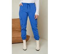 Curvy Lady Cargohose in Blau - Größe 44/46 | Damenhosen