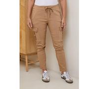 Curvy Lady Cargohose in Hellbraun - Größe 44/46 | Damenhosen