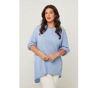 Curvy Lady Tunika in Hellblau - Größe 44/46 | Damen Blusen