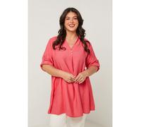 Curvy Lady Tunika in Koralle - Größe 44/46 | Damen Blusen