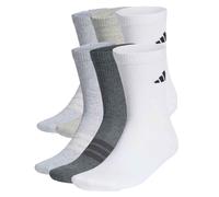 Cushioned Crew Socken, 6 Paar Unisex-Medium Grey Heather / White / Black / White-37-39