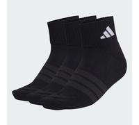 adidas Unisex Quarter Socken, 3er Pack - Cushioned Sportswear Ankle Socks, Logo, gepolstert, einfarbig Schwarz 40-42