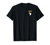 Custom Army Designs 101st Airborne T-Shirt - Schwarz, S, Klassisch, Kurzarm, Unisex, Veteranen, Militär-Logo T-Shirt
