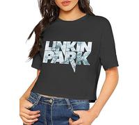 Custom Custom Linkin-Park Logo Printing Crop Top Summer Short-Sleeve Shirt for Women's XXL