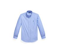 Custom-Fit Baumwollhemd mit Streifen M Blue