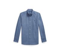 Custom-Fit Karo-Funktionshemd aus Twill M Blue