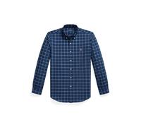 Custom-Fit Windowpane-Karo-Oxfordhemd S Blue