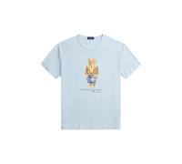 Polo Ralph Lauren T-Shirt mit Label-Print in Hellblau Melange, Größe S