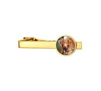 Custom4U Personalisierte Herren Krawattenklammer mit Fotogravur Busiess-Stil Krawattennadel Gold Tie Clip Geschenke für Vatertag Geburtstag Hochzeit Alltag
