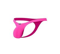CUT4MEN Dessous Pinker Herren String tief geschnitten blickdichter weicher Mikrofaser Männer Tanga mit Suspensorium NeonPink M