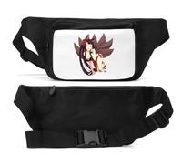 Cute Anime Kinky Fox Girl Unisex Hüfttasche Schwarz