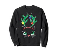 Cute Christmas Black Cat Novelty Graphic Tees & Cool Designs Sweatshirt