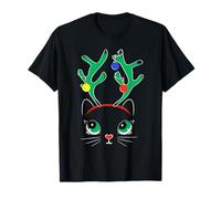 Cute Christmas Black Cat Novelty Graphic Tees & Cool Designs T-Shirt