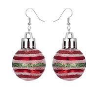 Cute Dame Weihnachten Ohrringe Weihnachtsohrringe Weihnachten kreative Feiertags-Party-Ohrringe Schmuck-Creolen-Frauen Blattohrringe Für