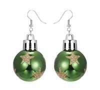 Cute Dame Weihnachten Ohrringe Weihnachtsohrringe Weihnachten kreative Feiertags-Party-Ohrringe Schmuck-Creolen-Frauen Blattohrringe Für (H, One Size)