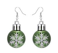 Cute Dame Weihnachten Ohrringe Weihnachtsohrringe Weihnachten kreative Feiertags-Party-Ohrringe Schmuck-Creolen-Frauen Blattohrringe Für