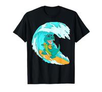 Cute Dinosaur Surfing | Funny Dino Lover Beach Surfer Gifts T-Shirt