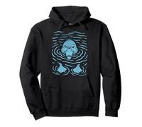 Cute Duck Water Ripples Pond Bird Artwork Pullover Hoodie
