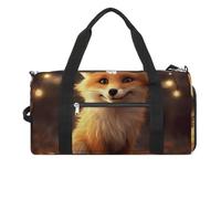 Cute Fox Turnbeutel für Männer und Frauen, wasserabweisend, Reisetasche, leichte Tasche für Reisen, Sport, weiß, Einheitsgröße, weiß, Einheitsgröße
