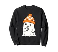 Cute Ghost Halloween Kawaii Ghost Beanie Funny Quiet Ghost Sweatshirt