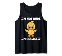 Cute Grumpy Duck Animal Funny Defiance not Rude Tank Top
