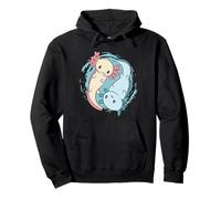 Cute Kawaii Anime Yin Yang Axolotl - Axolotls - Aesthetic Pullover Hoodie
