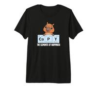 Cute Kids Science Kawaii Elements of Happiness Capybara Premium T-Shirt