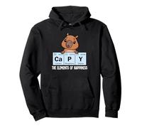 Cute Kids Science Kawaii Elements of Happiness Capybara Pullover Hoodie