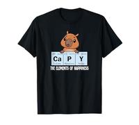 Cute Kids Science Kawaii Elements of Happiness Capybara T-Shirt