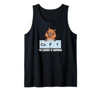 Cute Kids Science Kawaii Elements of Happiness Capybara Tank Top