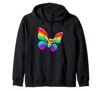 Cute Rainbow Color Butterfly Art Kapuzenjacke