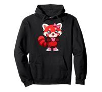 Cute Red Fox Coquette Bow Retro Red Fox Kids Girls Pullover Hoodie
