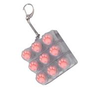 Cute Stress Relief Keyboard Fidget - Cat Paw Clicker | Mechanical Key Switch with Soft Press Feel, Mini Keyboard Toy for Sensory Play, Portable Fidget Keychain Lightweight Design, Tactile Clicker