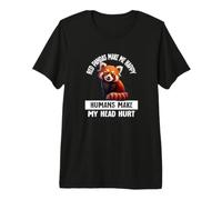 Cute Womens Girls Kids Red Pandas Make Me Happy Not Humans Premium T-Shirt