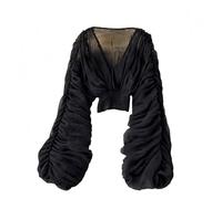 CUTEGAL Oberteil mit Glockenärmeln für Damen, elegante Oberteile für Abendgarderobe, sexy Party, Spitzenblusen, Schwarz, Einheitsgröße